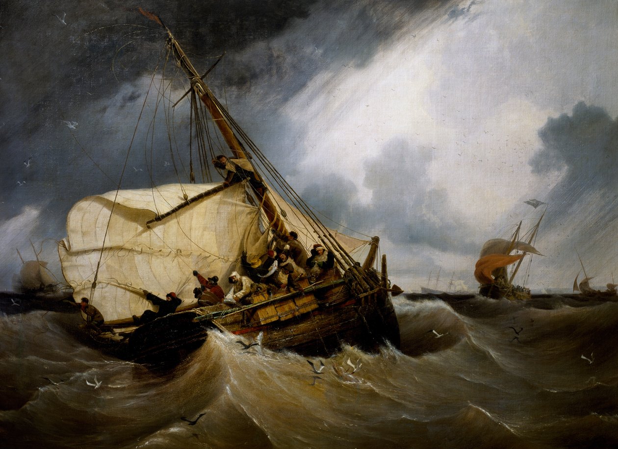 Torskefiske av Ambroise Louis Garneray