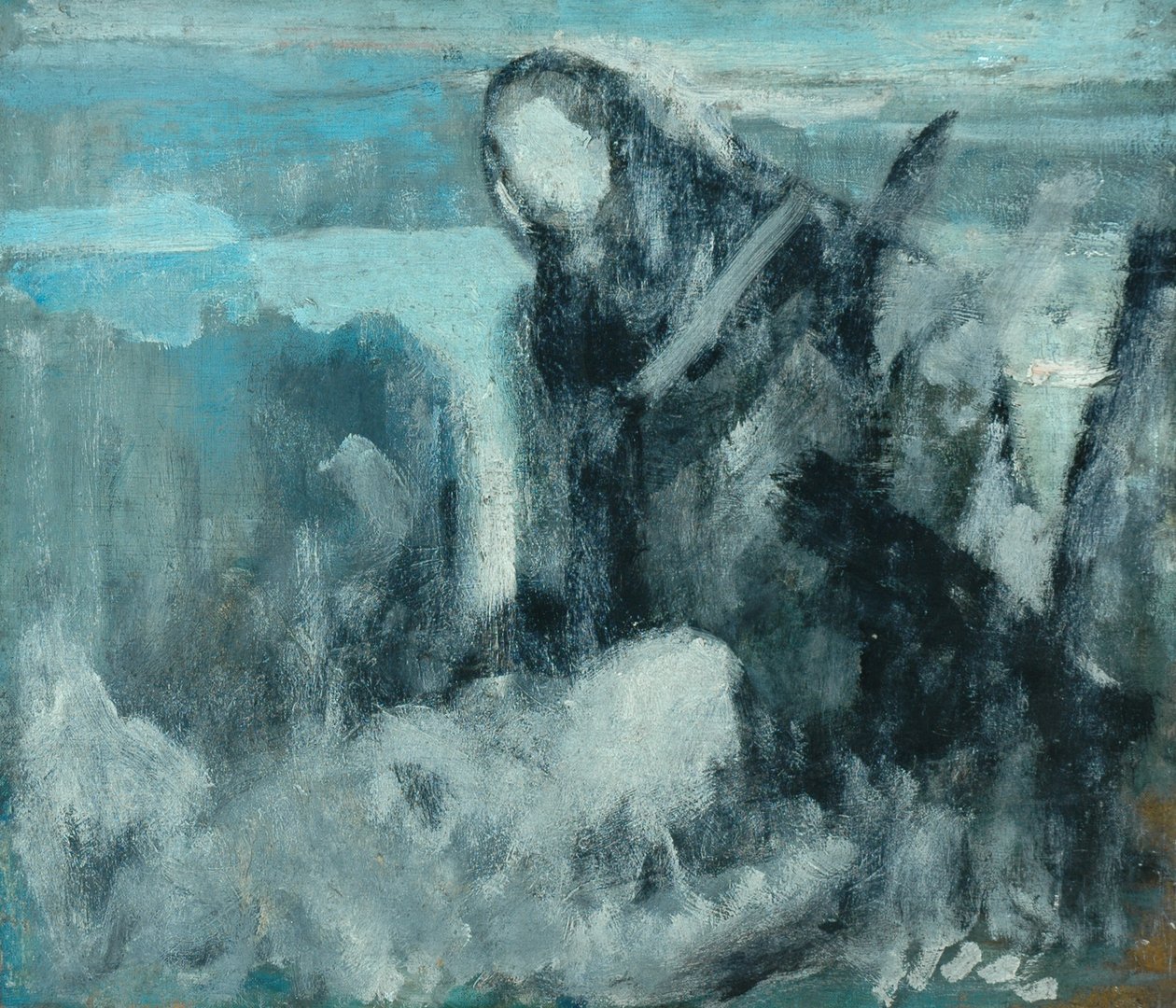 Skisse til "The net menders", ca.1911?12 av Ambrose McEvoy