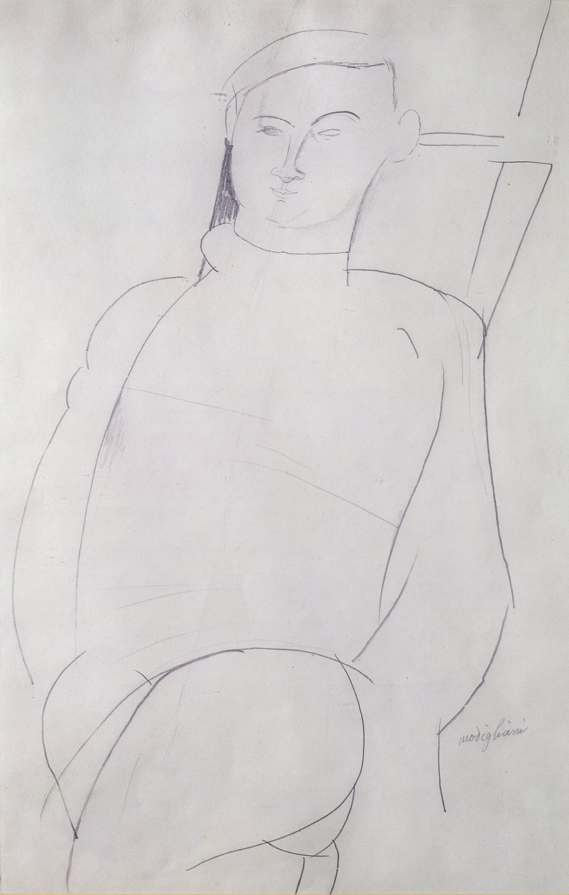 Jacques Lipchitz (1891-1973) ca. 1917 av Amedeo Modigliani