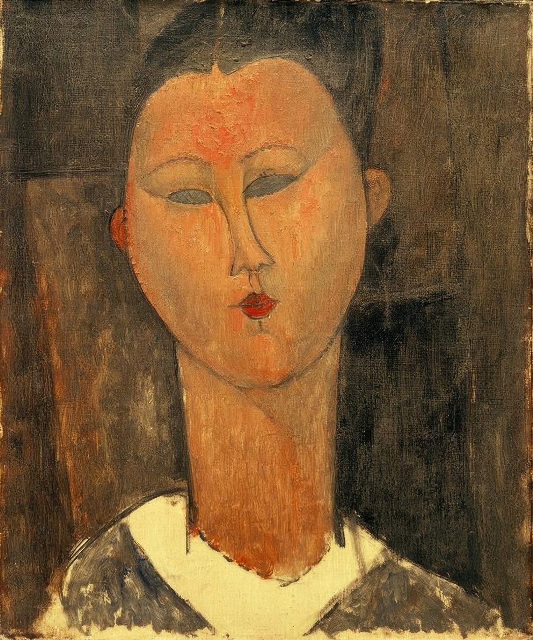 Ung kvinne med hvit krage av Amedeo Modigliani