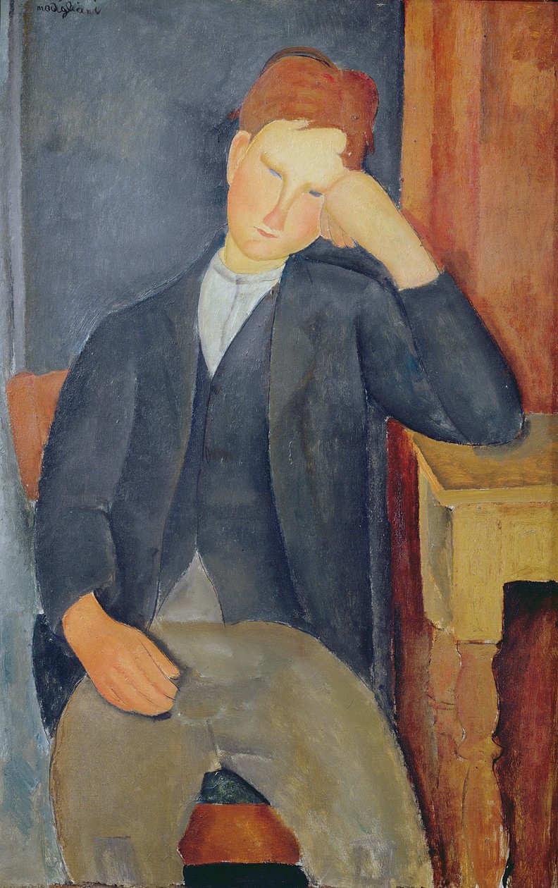 Den unge lærlingen, ca. 1918-19 av Amedeo Modigliani