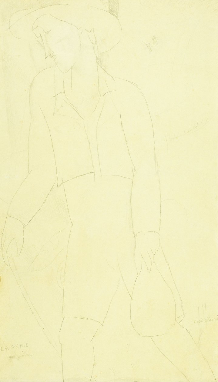 Sauehus, 1915-16 av Amedeo Modigliani