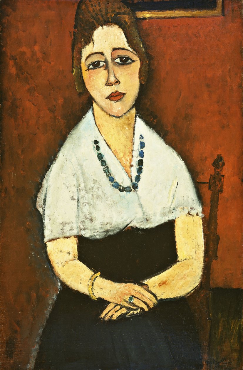 Jente med halskjede av Amedeo Modigliani