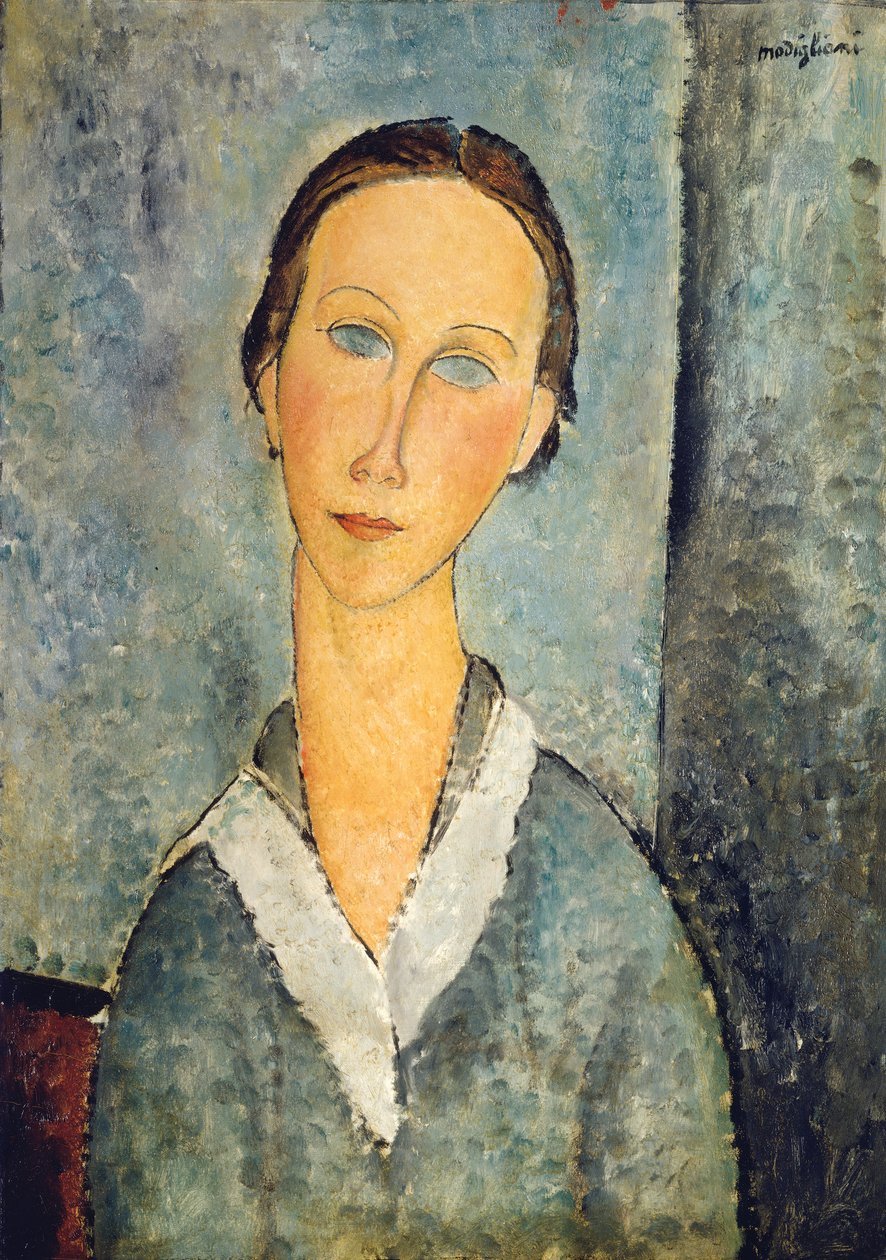 Jente i en sjømannsbluse, 1918 av Amedeo Modigliani