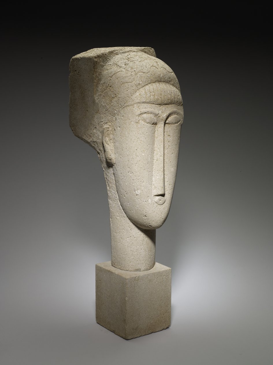 Hode, 1911-12 (kalkstein) av Amedeo Modigliani