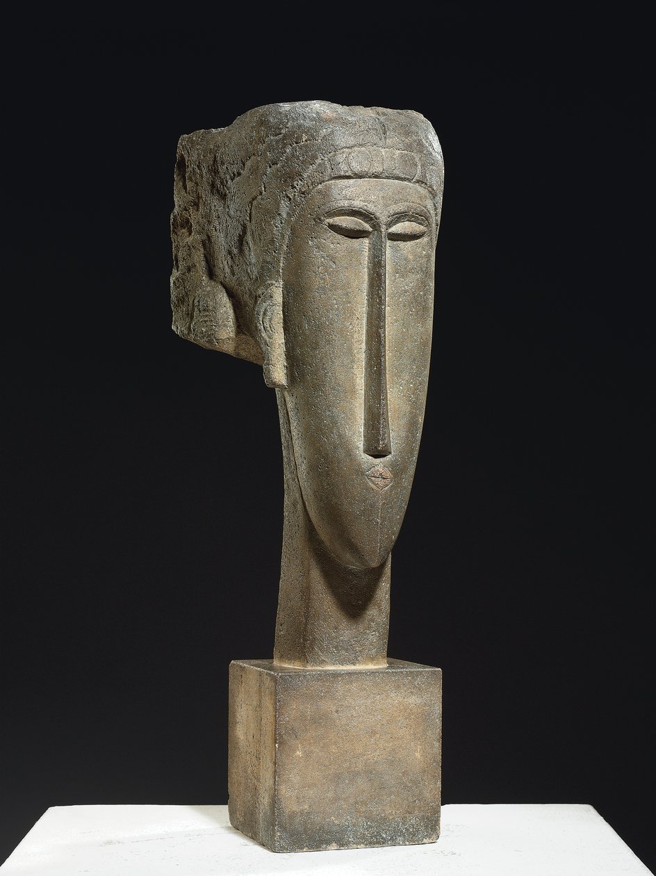 Hode, ca. 1910-12 (kalkstein) av Amedeo Modigliani