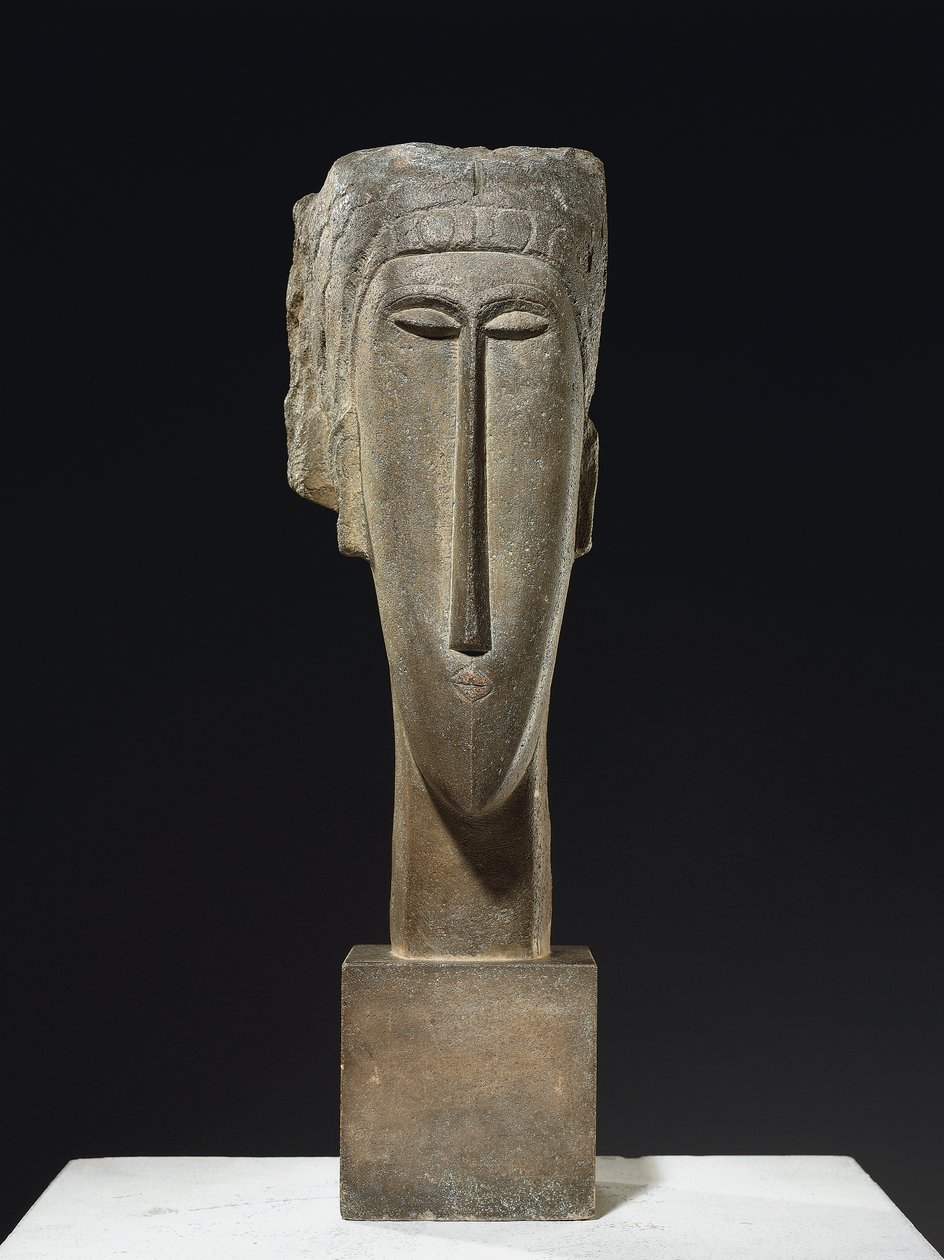 Hode, ca. 1910-12 (kalkstein) av Amedeo Modigliani