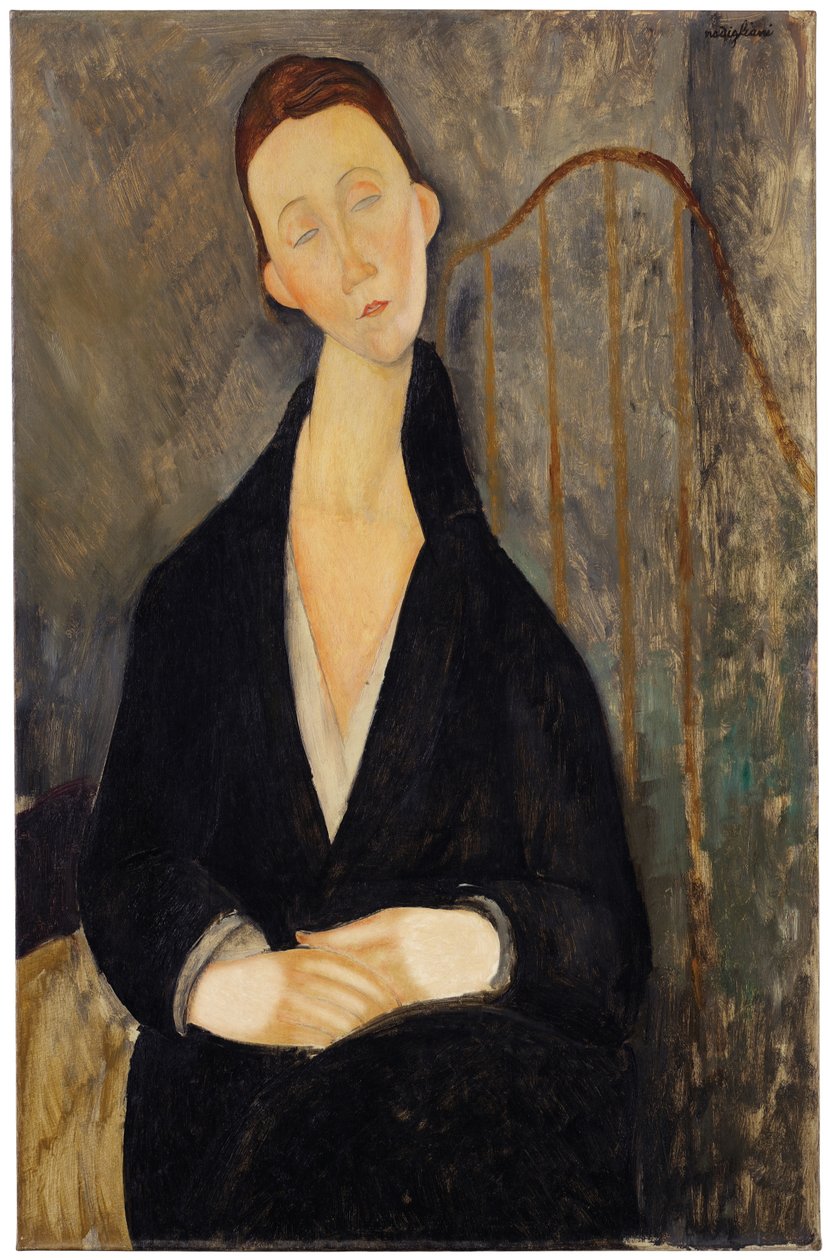Lunia Czechowska (i svart kjole) av Amedeo Modigliani