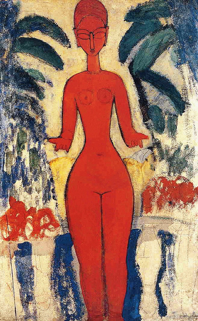 Naken Stående av Amedeo Modigliani