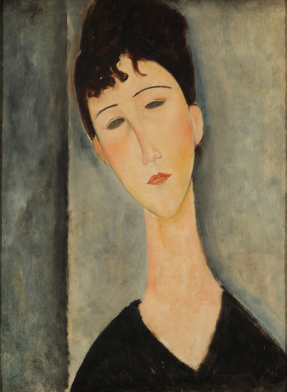 Portrett av en ung kvinne. av Amedeo Modigliani
