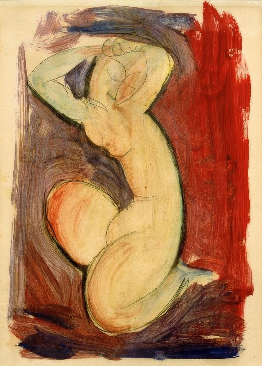 Rote Karyatide av Amedeo Modigliani