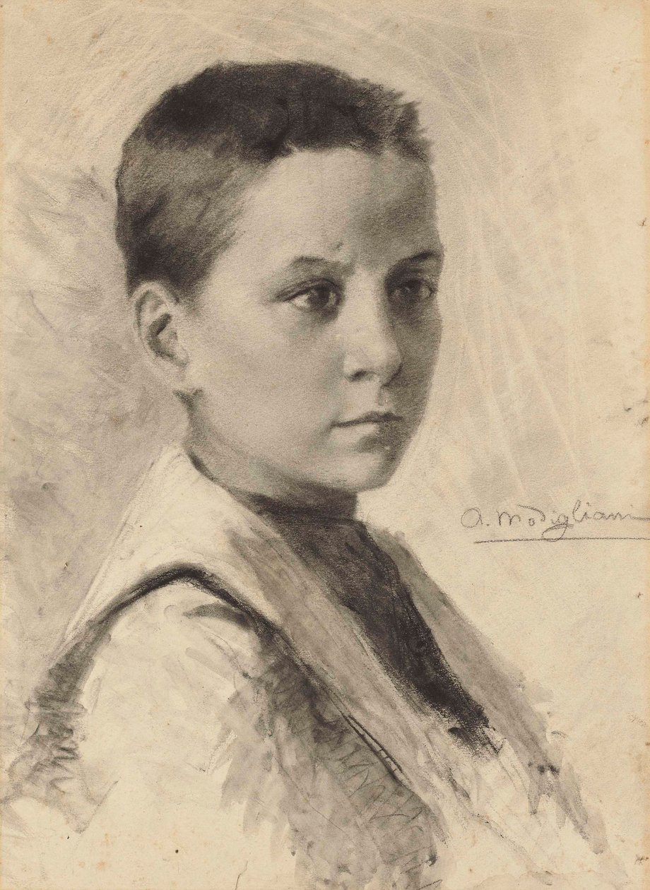 Selvportrett, 1899. av Amedeo Modigliani