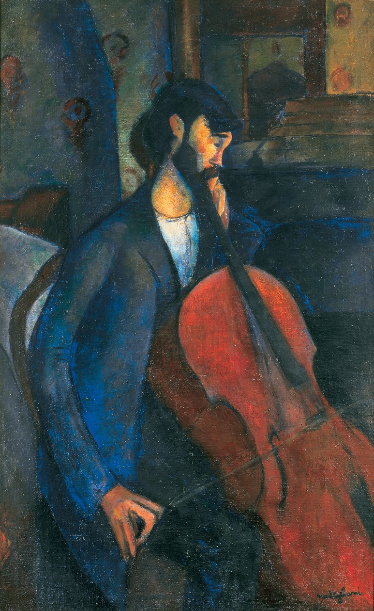 Cellisten, 1909 av Amedeo Modigliani