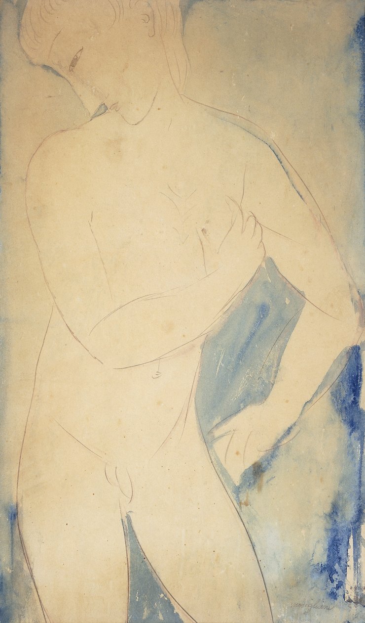 Ung nakengutt; Naken ung gutt av Amedeo Modigliani