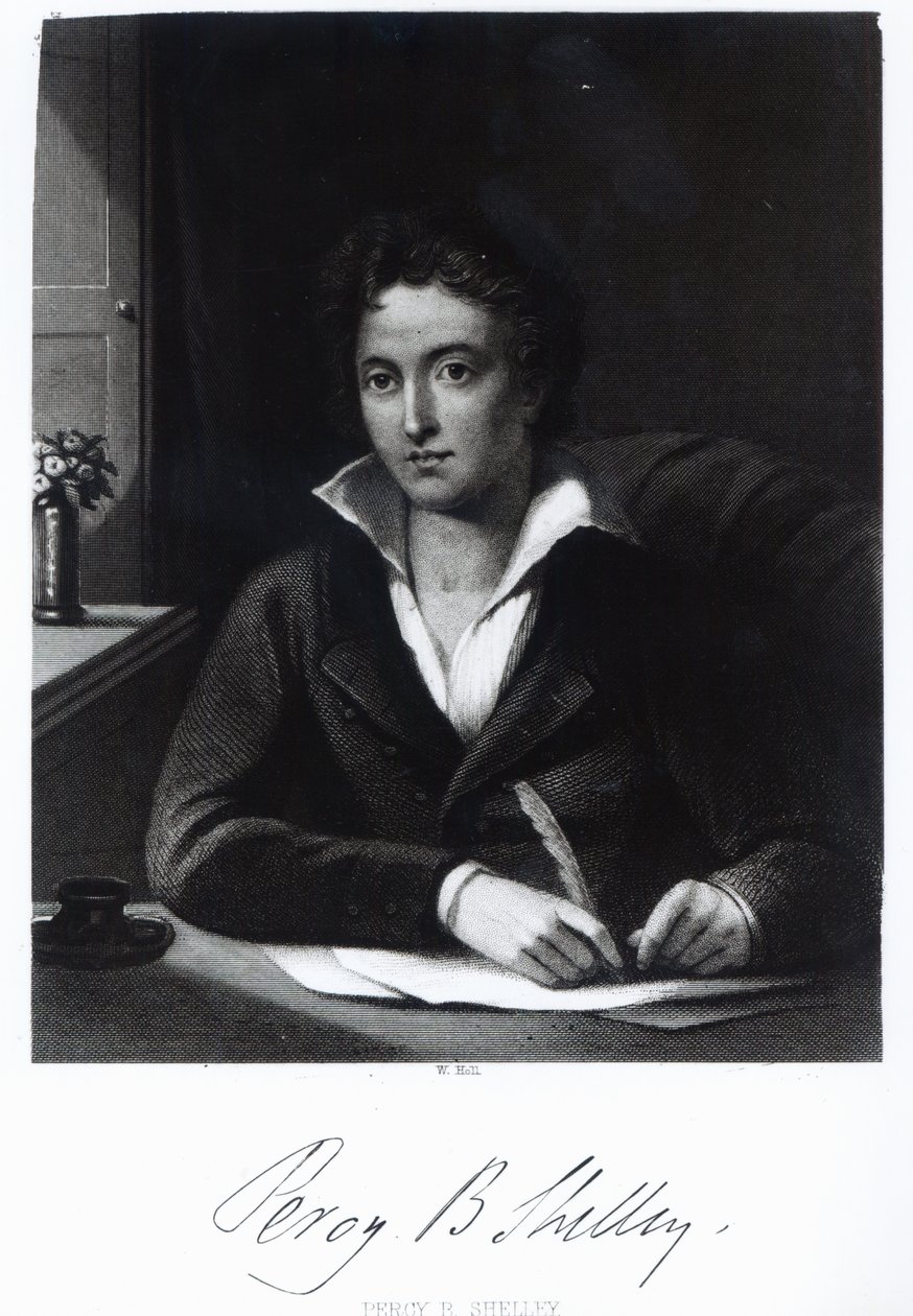 Percy Bysshe Shelley, gravert av William Holl av Amelia Curran