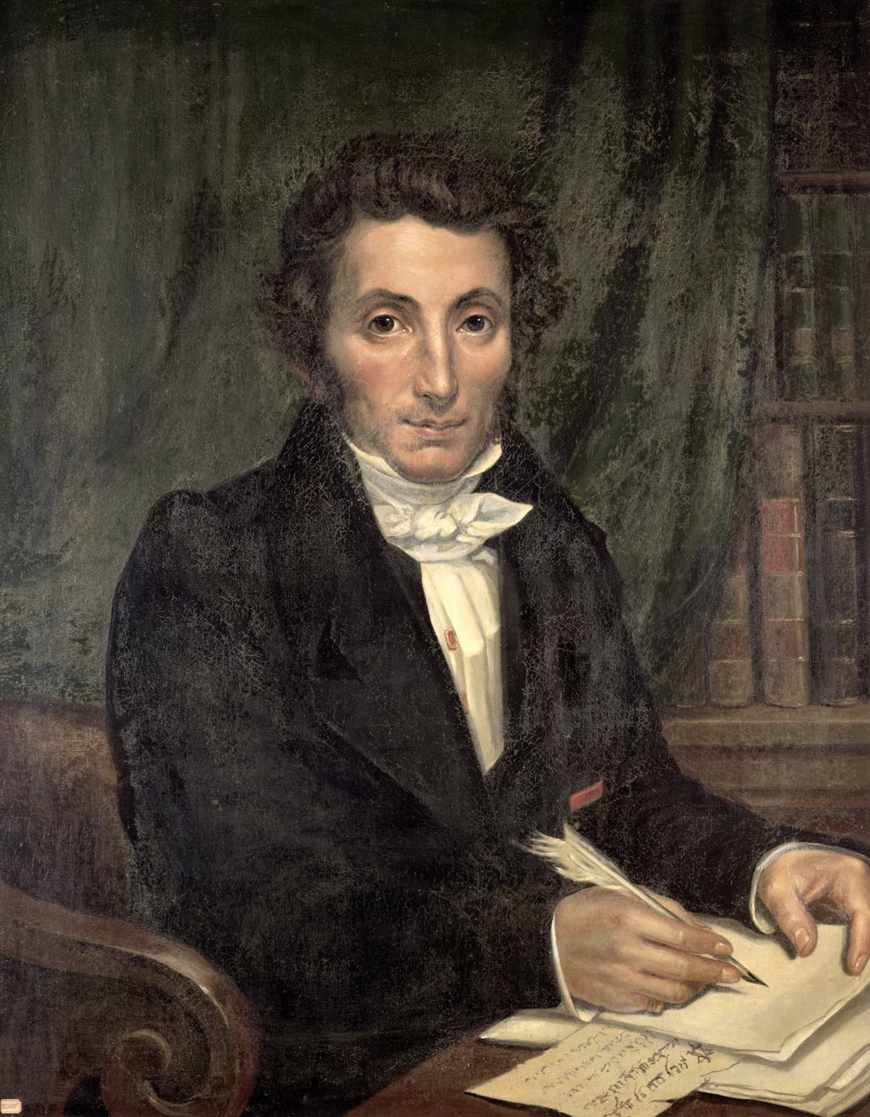 Portrett av Rene Caillie (1799-1838), fransk oppdagelsesreisende i Nordvest-Afrika, 1830 av Amelie Legrand de Saint Aubin
