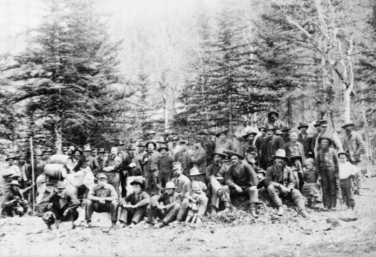 Gruvearbeidere i en gruveleir i Colorado av American Photographer