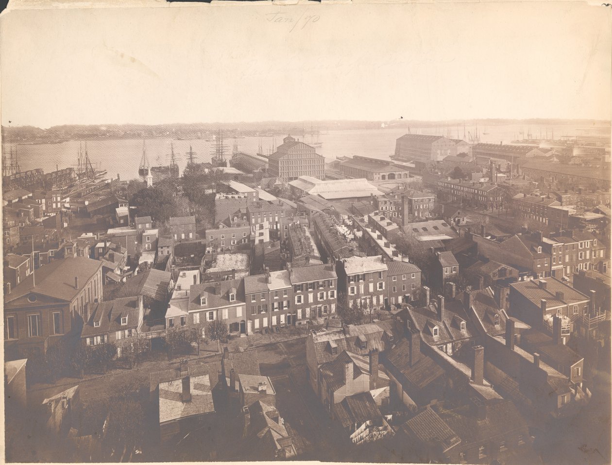 Panorama av Philadelphia, øst-sørøstutsikt, 1870 (albumintrykk) av American Photographer