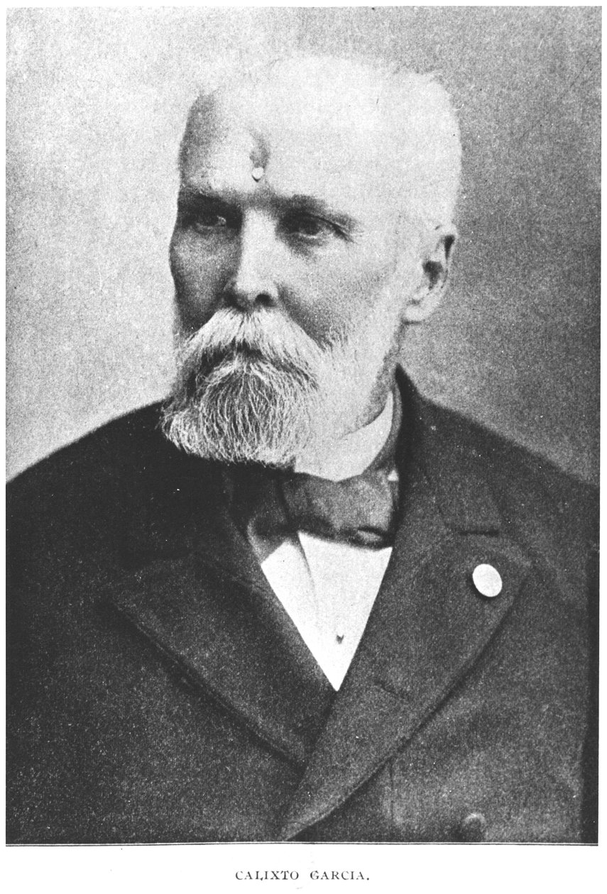 Portrett av Calixto Garcia (1839-98) fra The Story of Cuba av Murat Halstead, utgitt 1898 av American Photographer