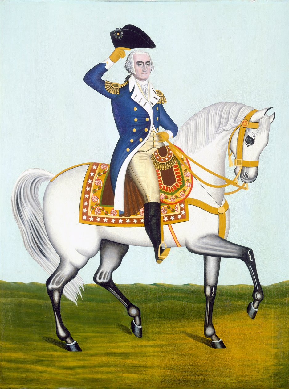 General Washington på en hvit lader, ca. 1835 av American School