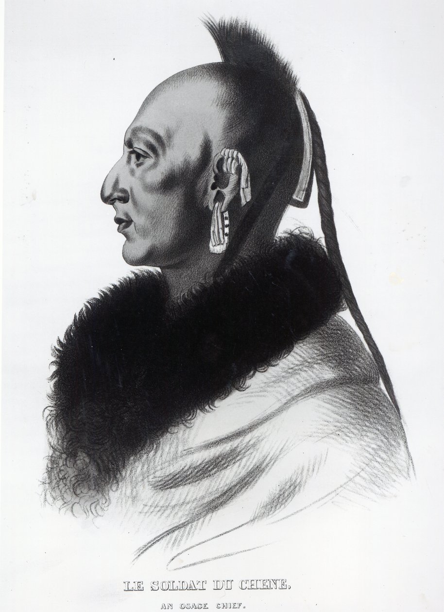 Le Soldat du Chene, en Osage-sjef av American School