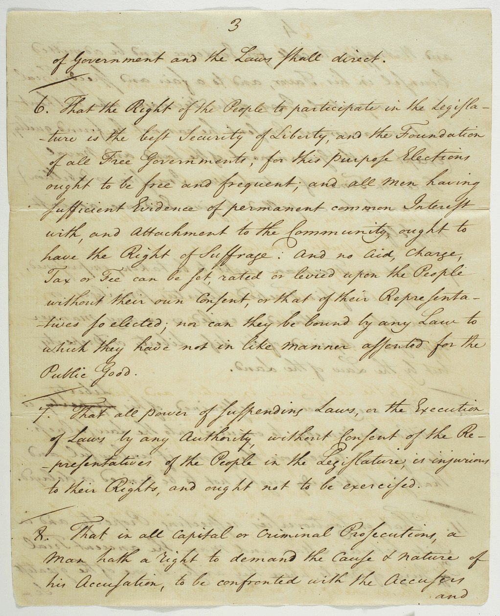 The Bill of Rights, kopi signert i Federal Hall, 1789 (blekk på papir) av American School