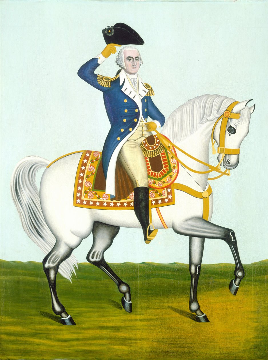 General Washington på en hvit lader av American 19th Century