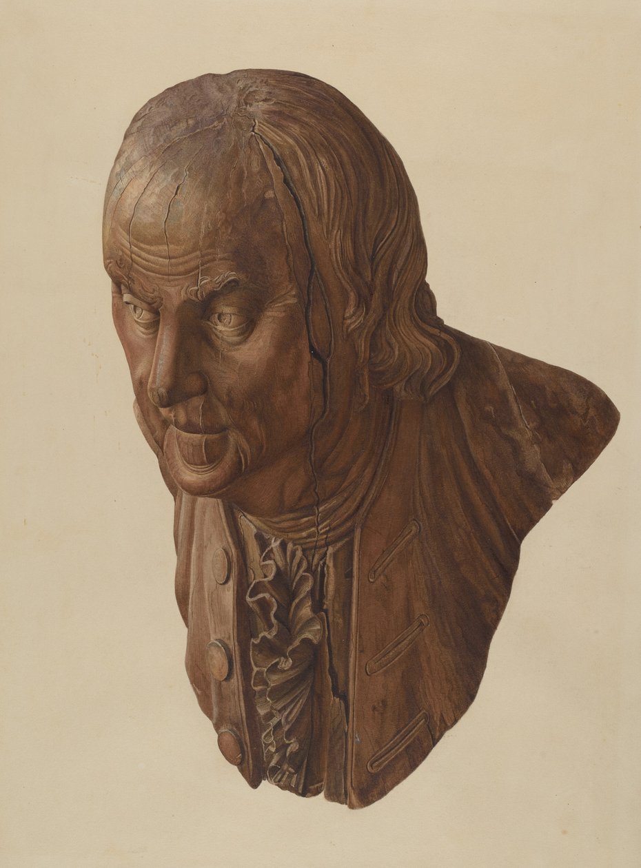 Figurhode: Benjamin Franklin av American 20th Century