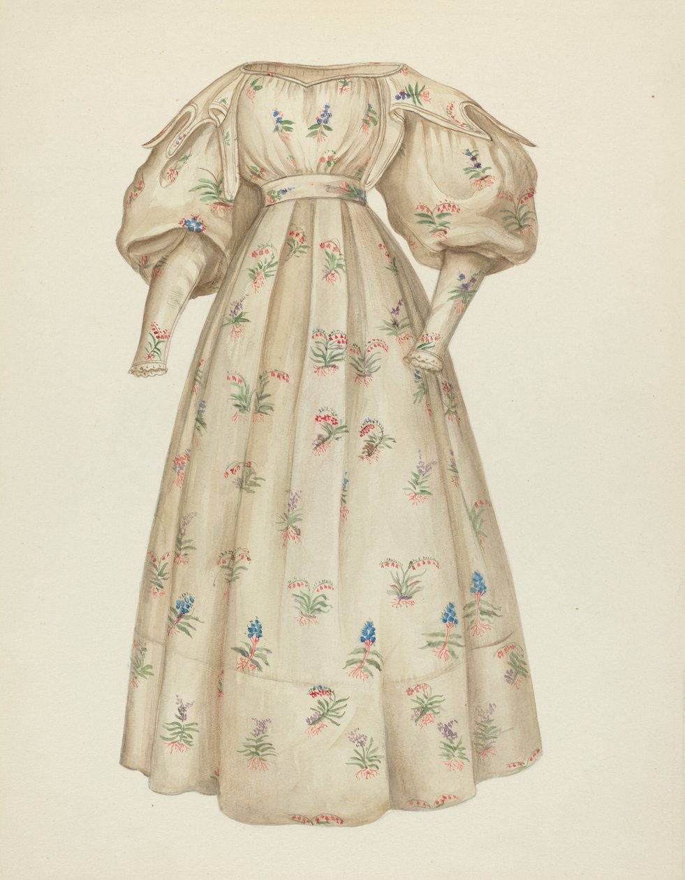 Muslin kjole av American 20th Century