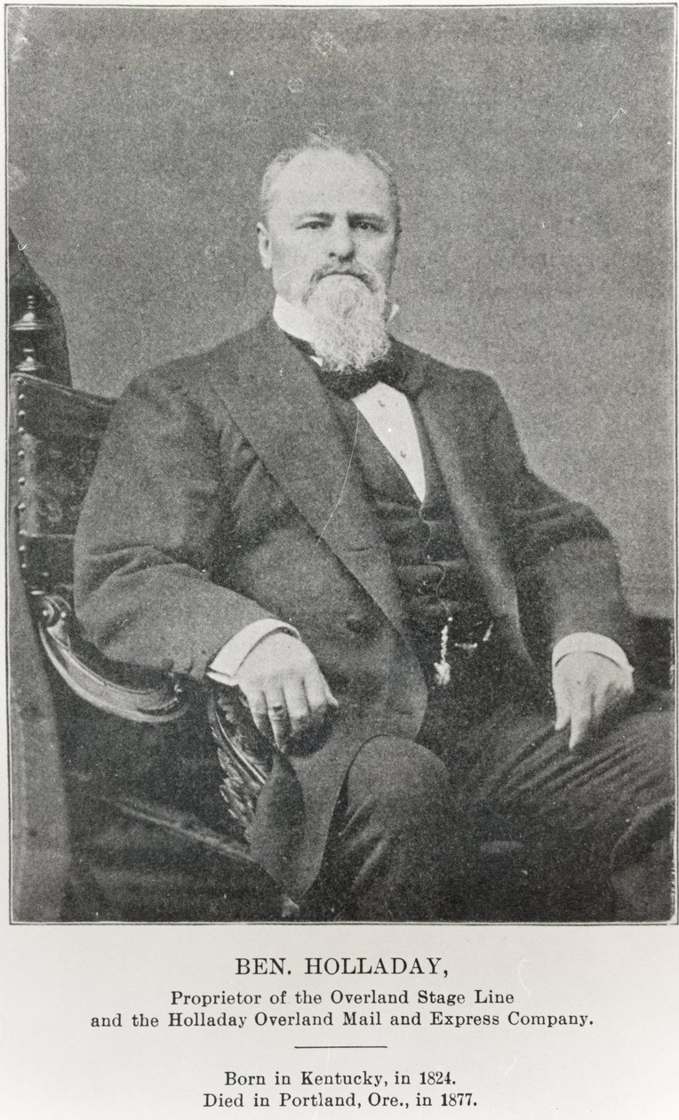 Ben Holladay (1824-77) (s/hvitt-bilde) av American Photographer
