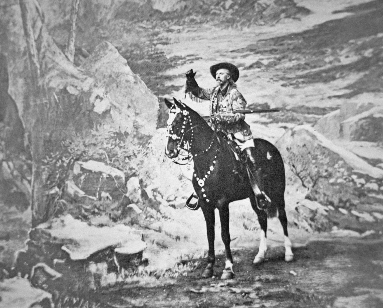 Buffalo Bill Cody (1846-1917) (s/hvitt-bilde) av American Photographer