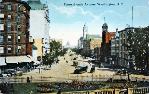 Pennsylvania Avenue, Washington D.C, ca. 1910 (farge litho) av American Photographer