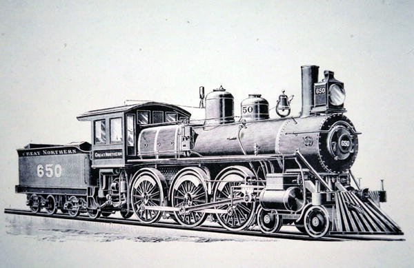 4-6-0 Standard tog med ti hjul (gravering) av American School