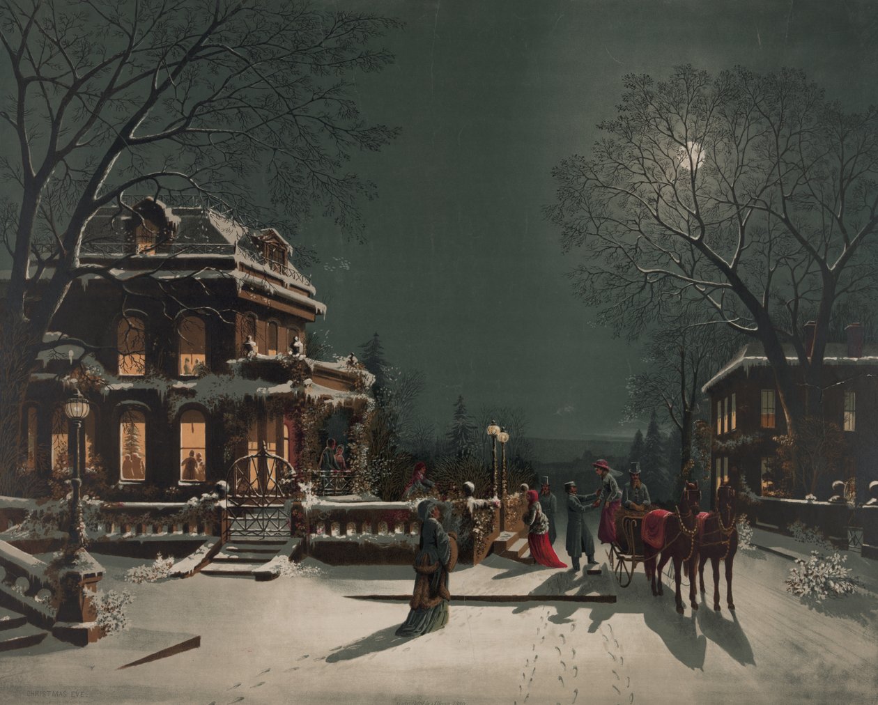 Julaften, ca. 1890 av American School