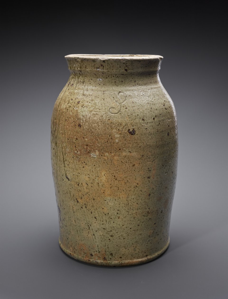 Churn, c. 1865-1900 (alkalisk glasert steintøy) av American School