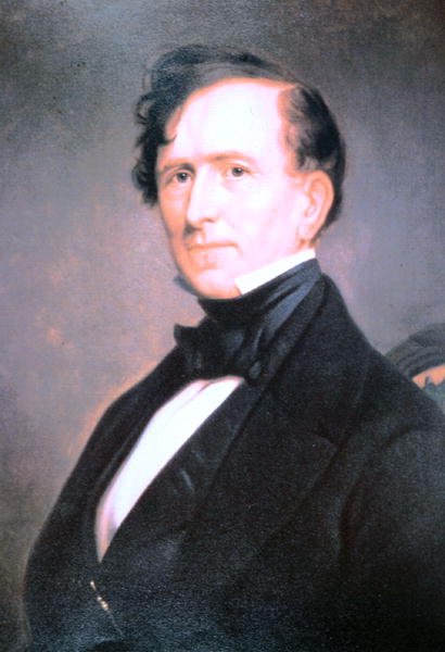 Franklin Pierce (1804-69) (litho-farge) av American School