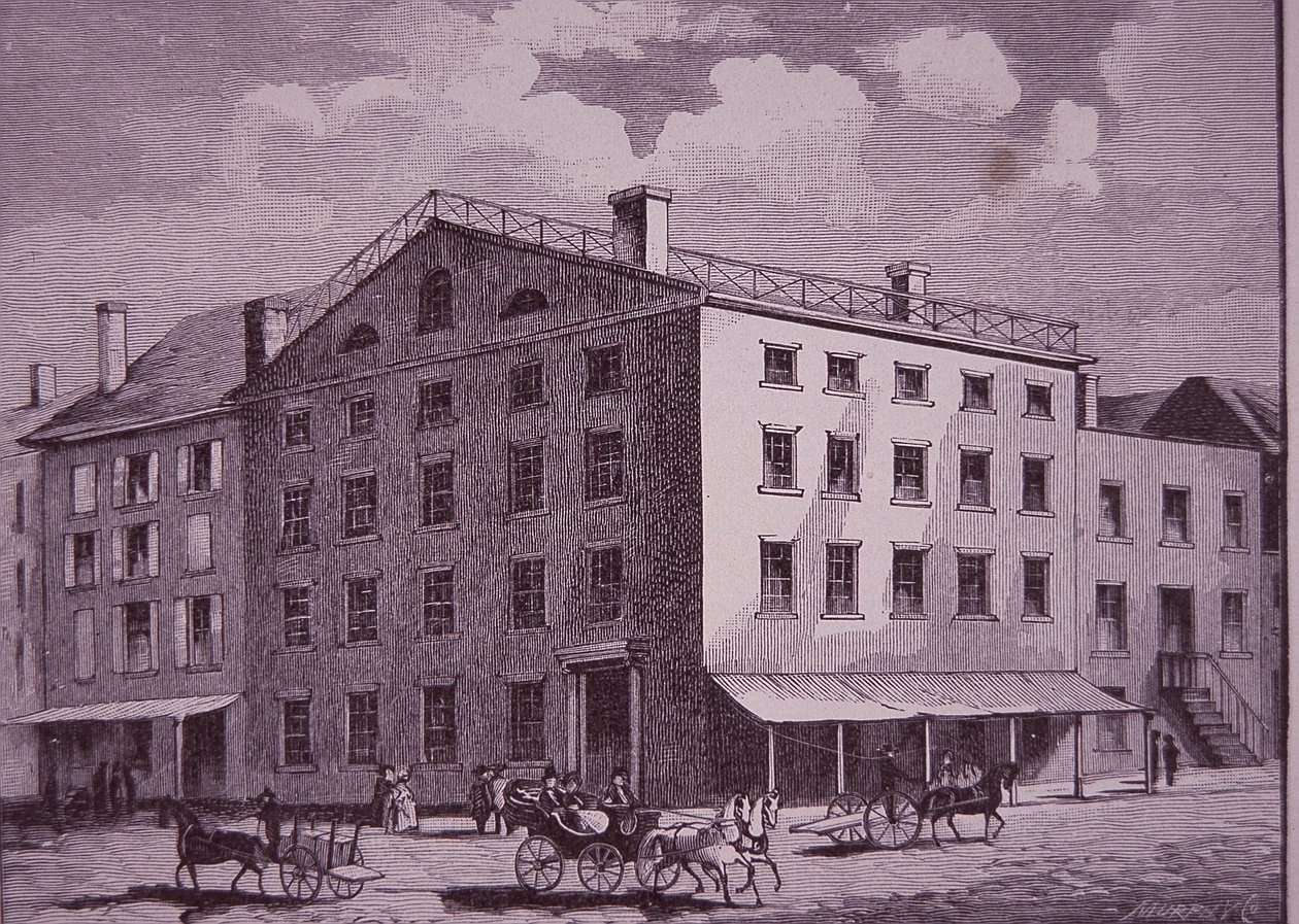 Fraunces Tavern, New York City (gravering) av American School