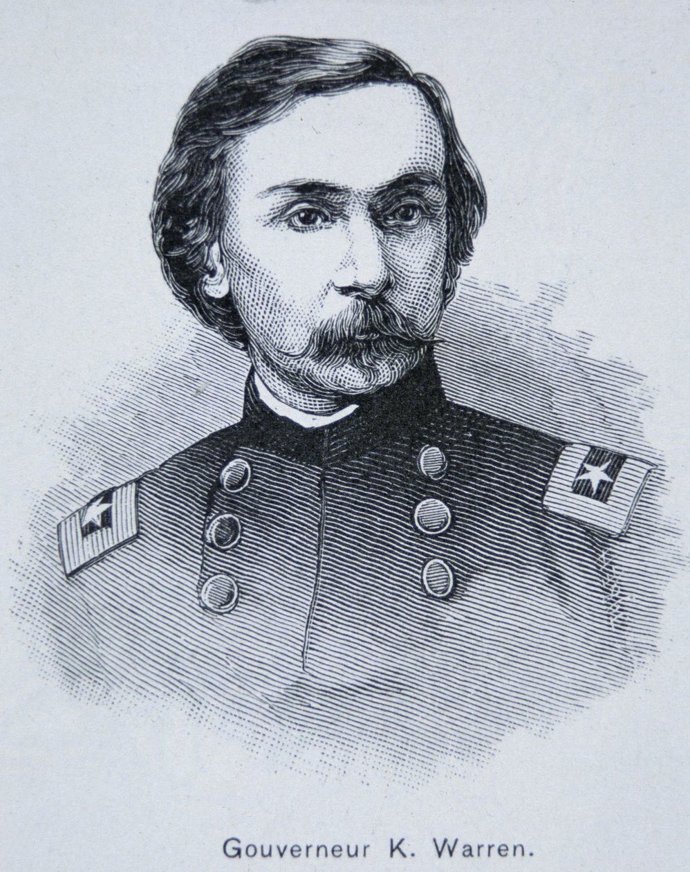 General Gouverneur Kemble Warren (1830-82) (gravering) av American School