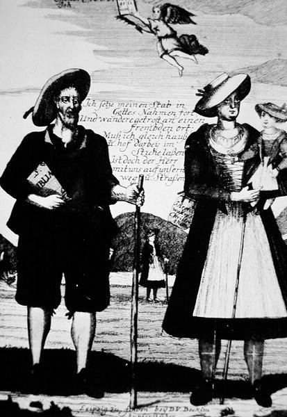 Tyske Moravians (gravering) av American School