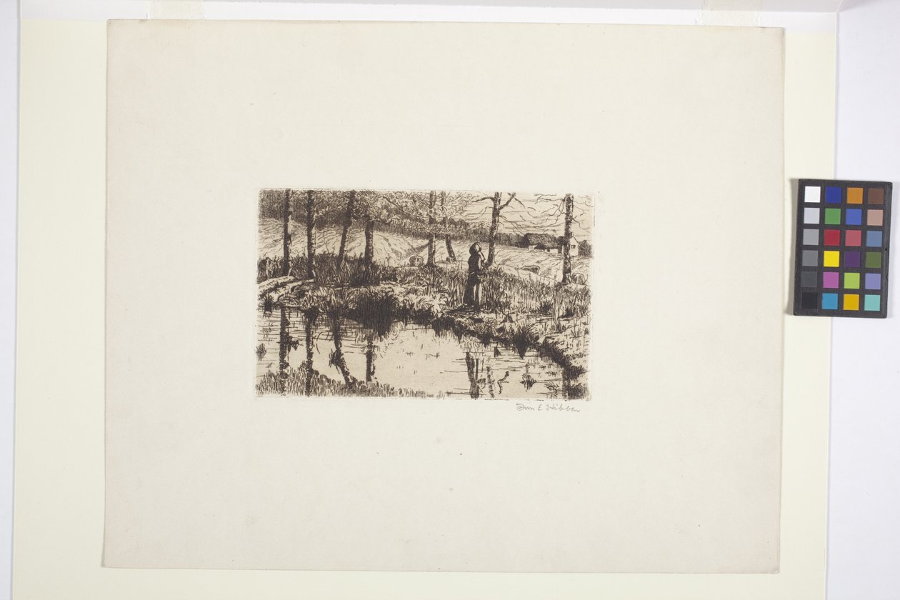 Girl By Pond (blekk) av American School