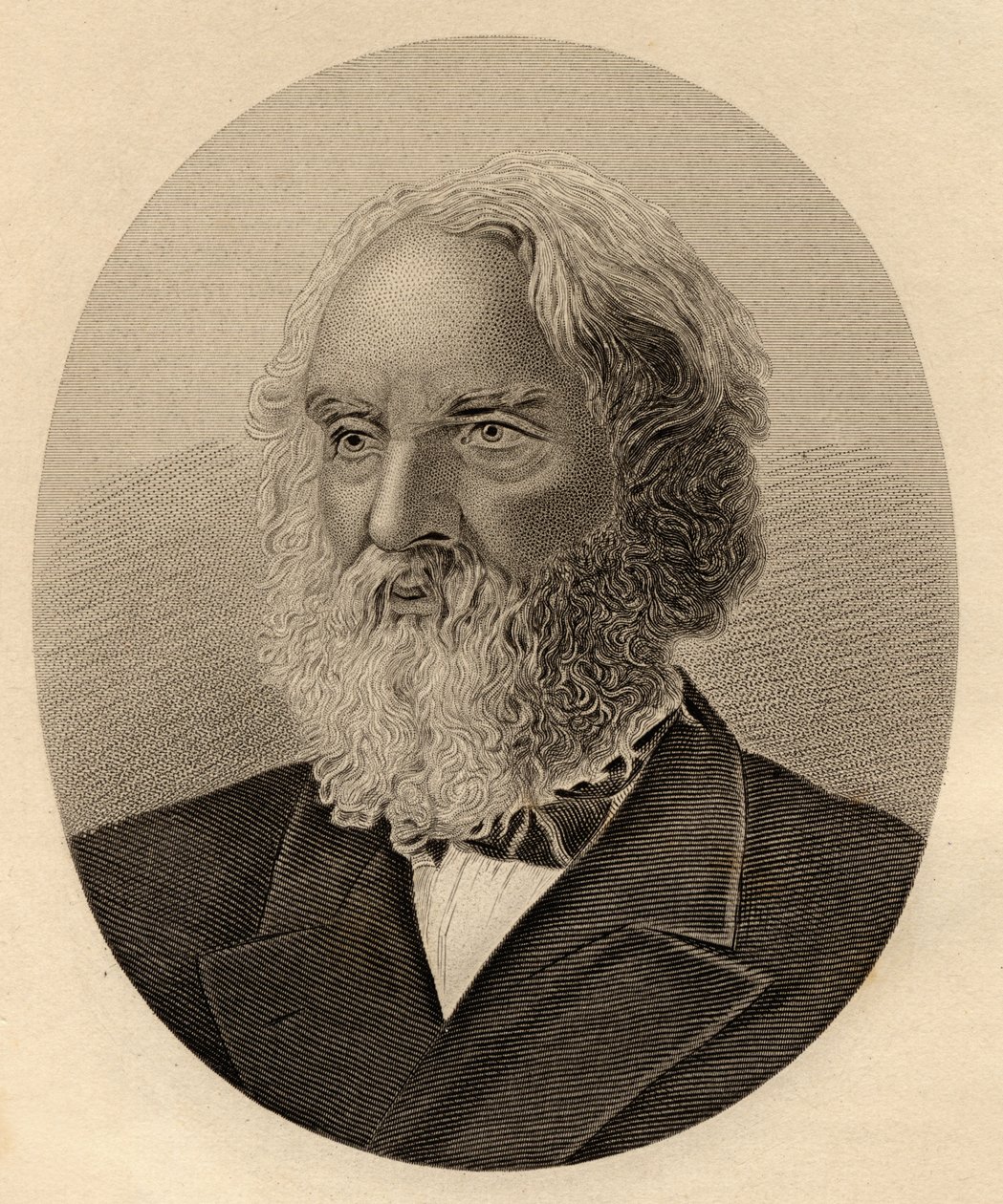 Henry Wadsworth Longfellow (1807-82) av American School