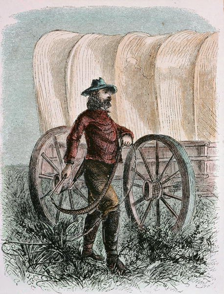 Pioneer Bullcracker holder oksepisken sin (gravering) av American School