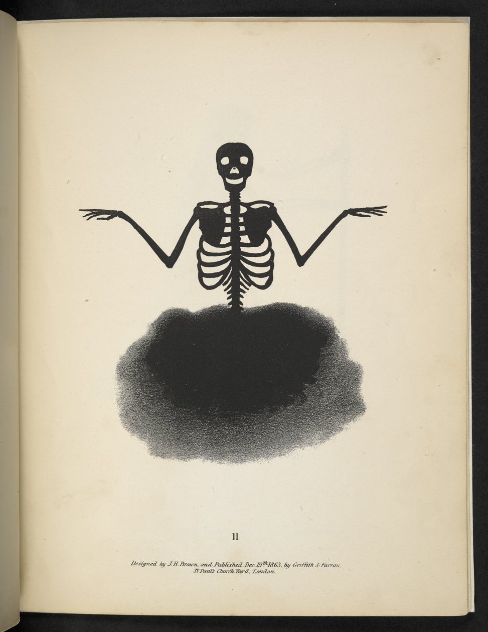 Plate 11. En skjelettfigur, fra 