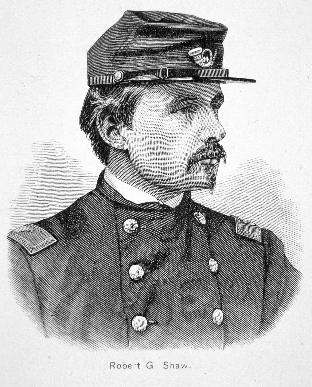 Robert Gould Shaw (1837-63) (gravering) av American School