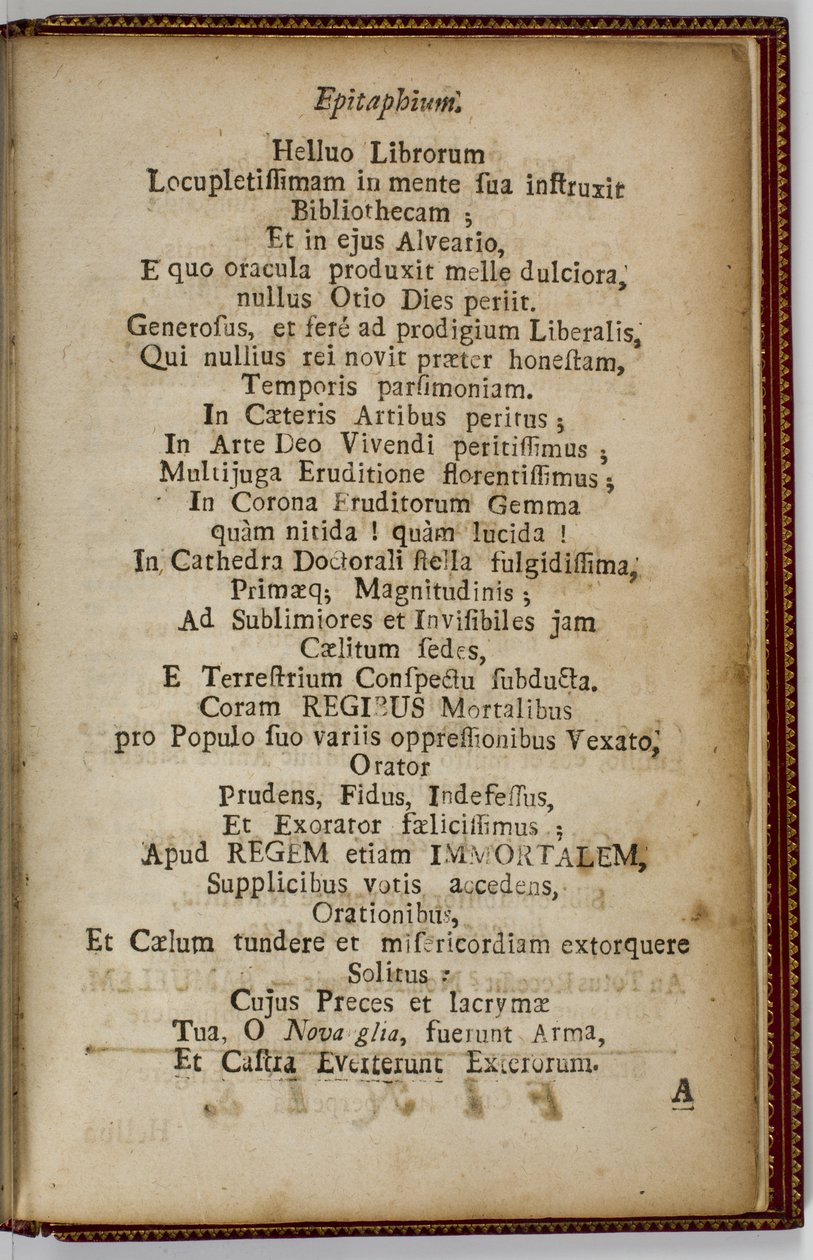 Samuel Mather, Epitafium, 1724 av American School