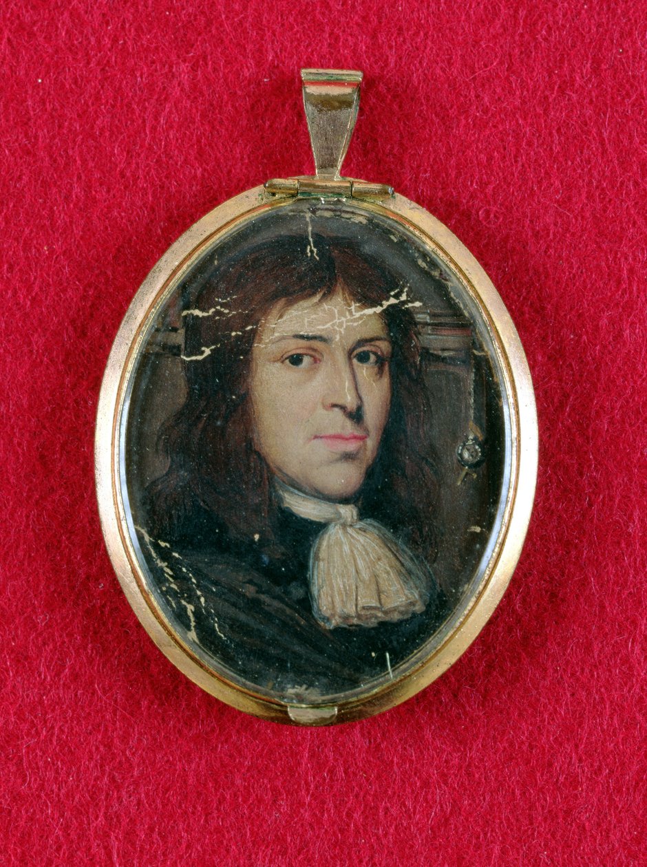 Samuel Parris, ca. 1685 (olje på kort) av American School