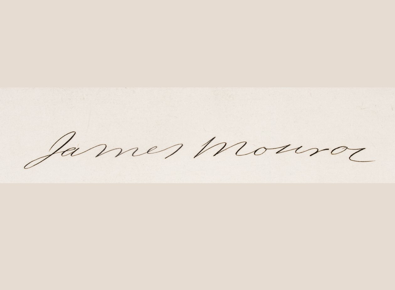 Signaturen til James Monroe av American School