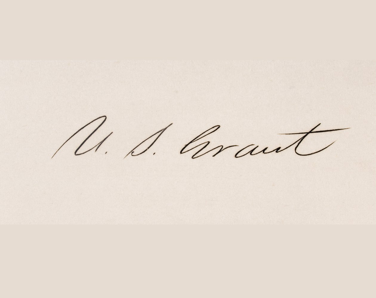 Signatur av Ulysses S. Grant (litho) av American School