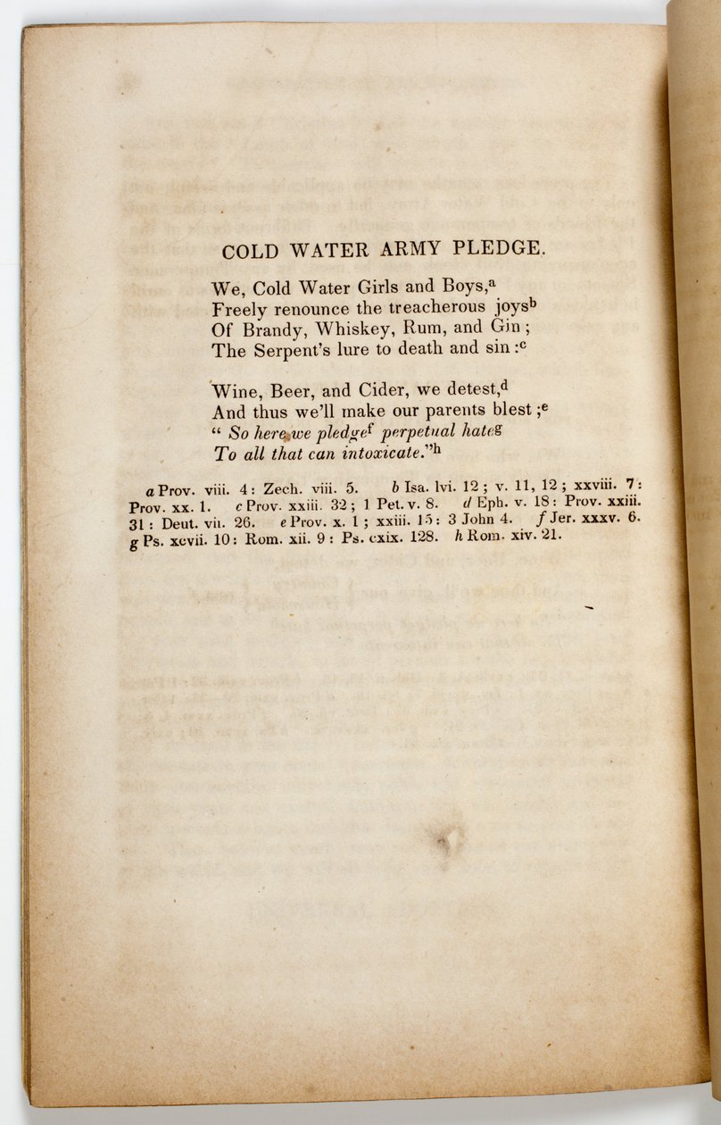 The Cold Water Army Pledge, 1842 av American School