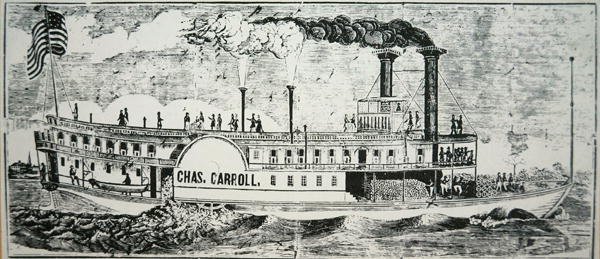 Mississippi sidehjulingen 'Chas. Carroll' av American School